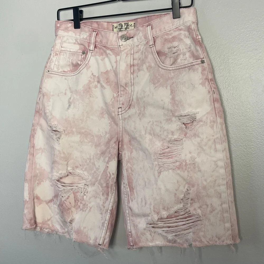 We the Free Pink Denim Bermuda Shorts‎ Size 27